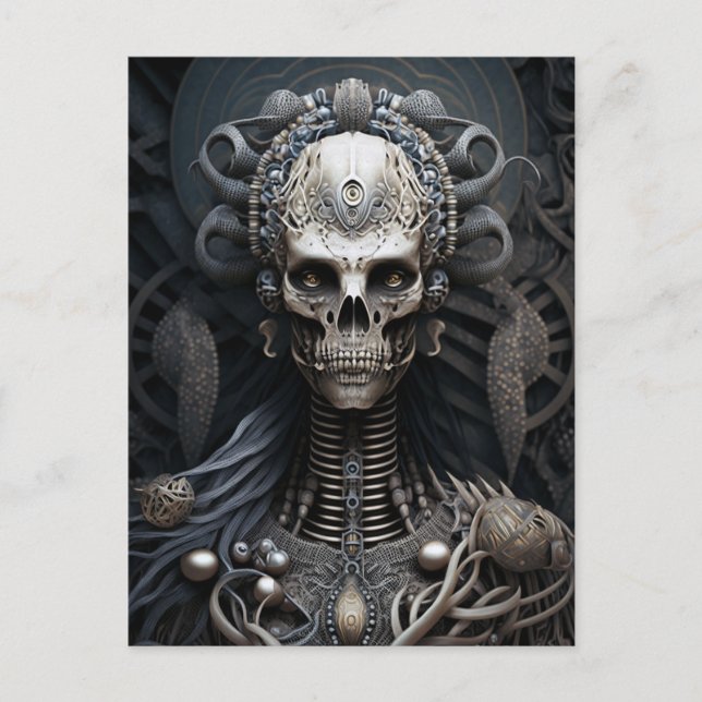 Postal Skeleton Skeleton Horror Postcard (Anverso)