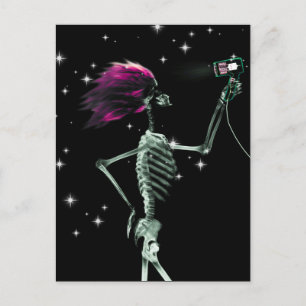 Postal Skeleton X-Ray Vestido - Pelo Rosa