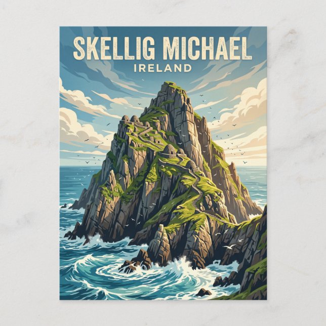 Postal Skellig Michael Irlanda (Anverso)