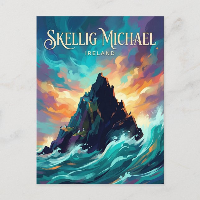 Postal Skellig Michael Irlanda (Anverso)