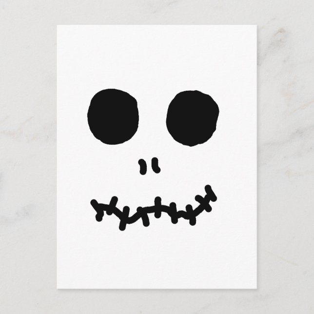 Postal Skellinigtonesk Halloween Face Hallow Oyes (Anverso)
