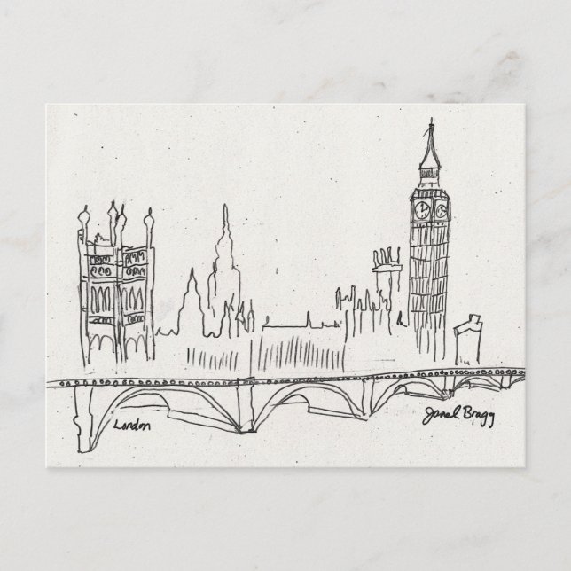 Postal Sketch de Londres (Anverso)