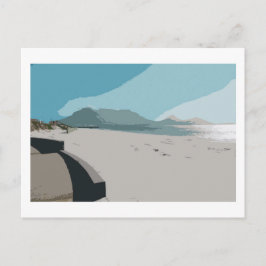 Postal Sketch oceánico de la montaña de la Mesa de Ciudad