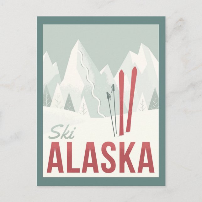 Postal Ski Alaska (Anverso)