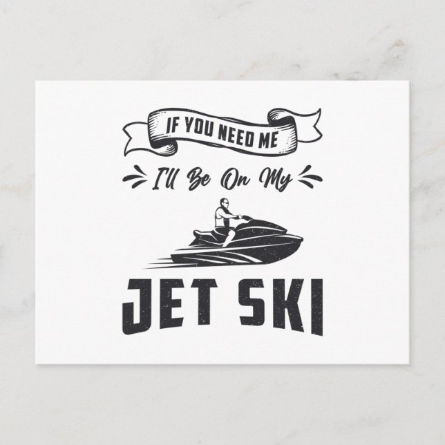 Postal Ski Jet Si Me Necesitas Deportes Acuáticos (Anverso)