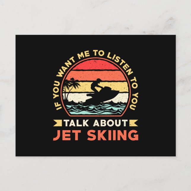 Postal Ski Jet Ski Talk About Jet Skip Water Sports Jetsk (Anverso)