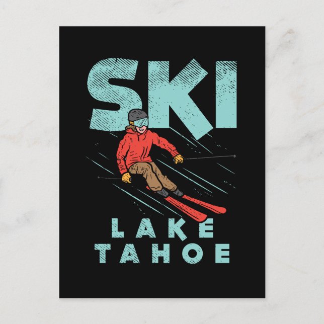 Postal Ski Lake Tahoe (Anverso)