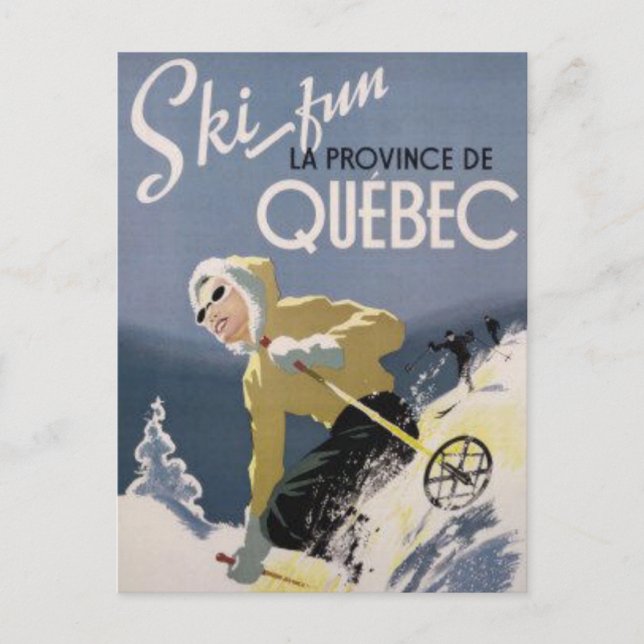 Postal Ski Quebec (Anverso)