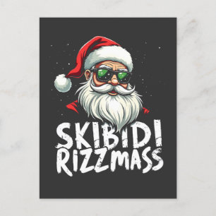 Postal Skibidi Rizzmas Divertido Gen Alpha Argot Navidad