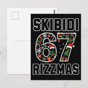 Postal Skibidi Seis Siete Rizzmas Divertida Navidad 2025