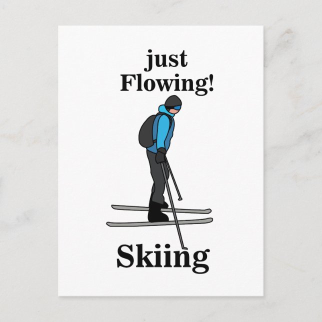 Postal Skiing Just Flowing Skier (Anverso)
