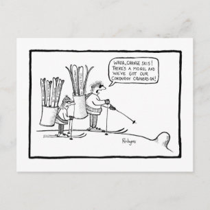 Postal skis de cambio de ballena