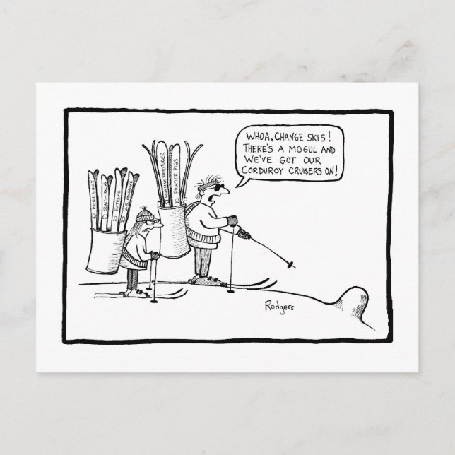 Postal skis de cambio de ballena (Anverso)