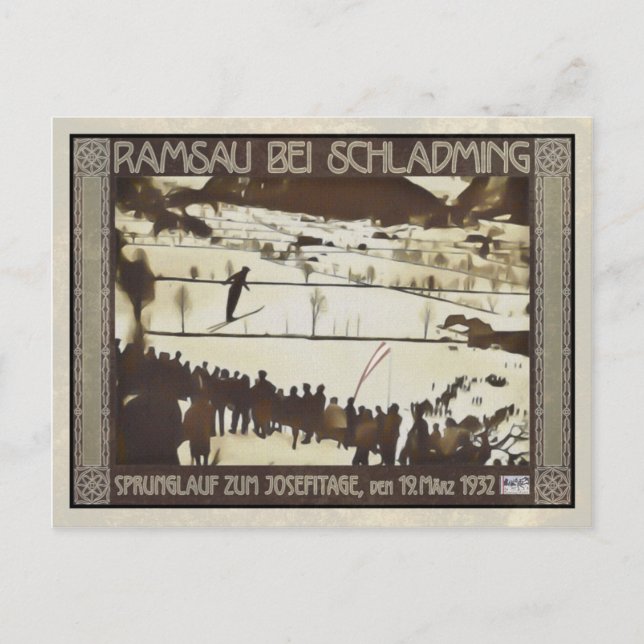 Postal Skispringen 1932 (Anverso)