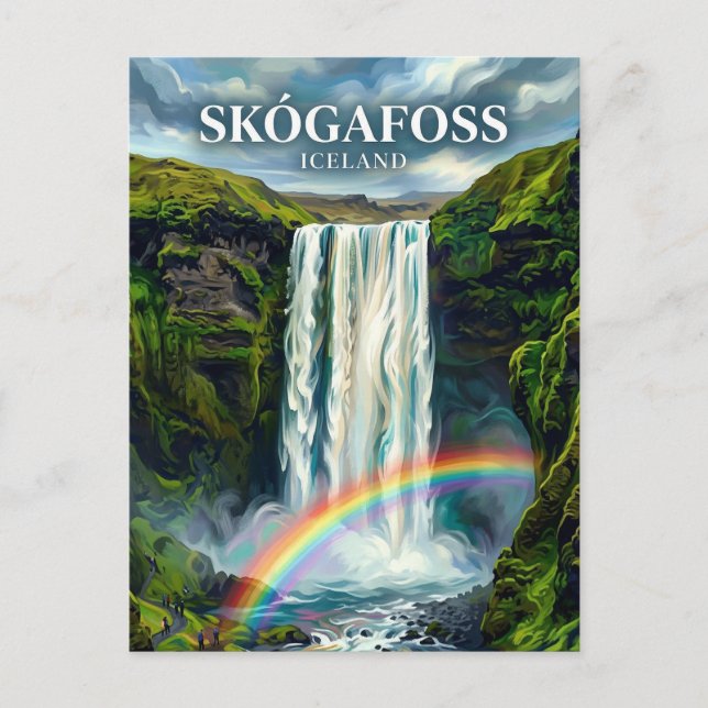 Postal Skógafoss Islandia (Anverso)