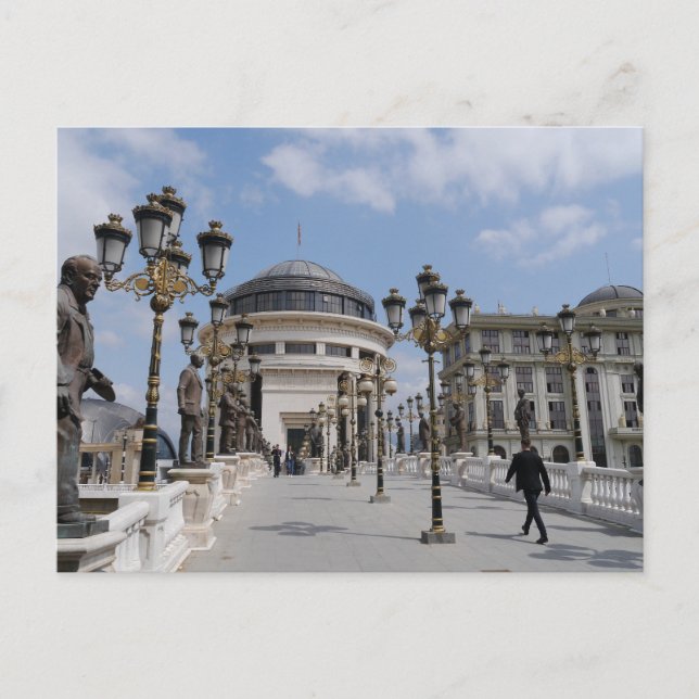 Postal Skopje, al norte de Macedonia (Anverso)