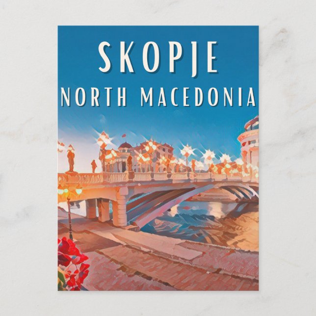 Postal Skopje, ville des ponts (Anverso)