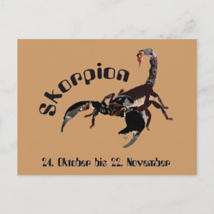 Postal Skorpion Sternzeichen Postkarte