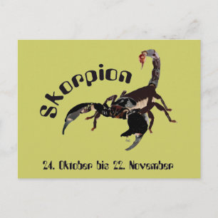 Postal Skorpion Sternzeichen Postkarte