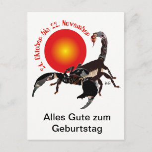 Postal Skorpion Sternzeichen Postkarte