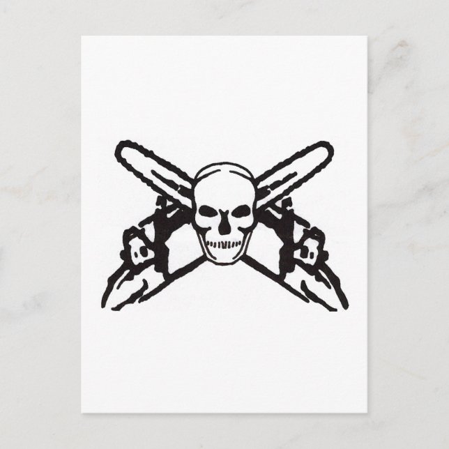 Postal Skull & Chainsaws (Anverso)