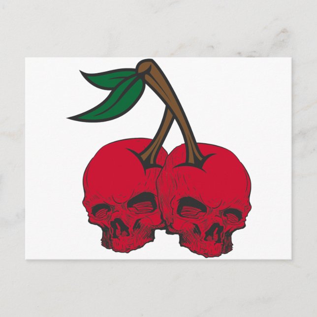 Postal Skull Cherries (Anverso)