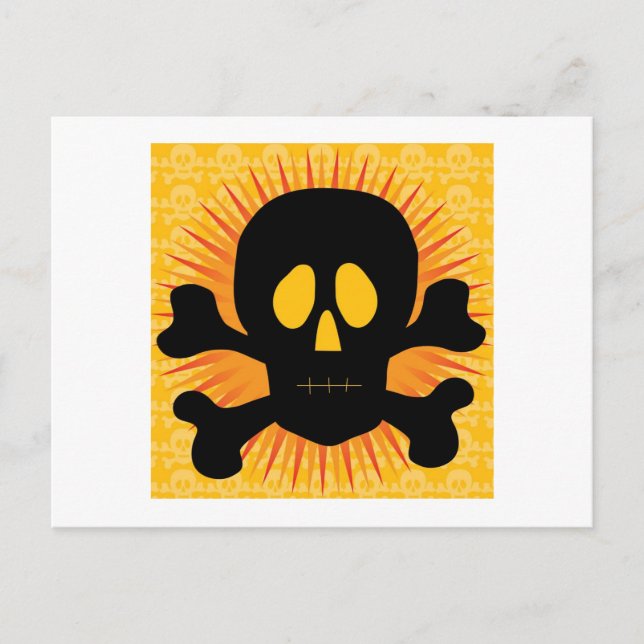 Postal Skull Crossbone Silhouette (Anverso)