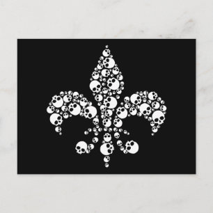 Postal Skull Fleur De Lis