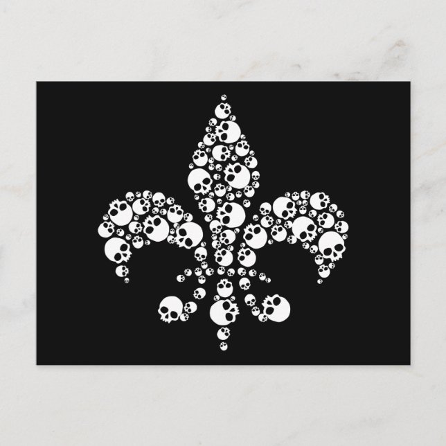 Postal Skull Fleur De Lis (Anverso)
