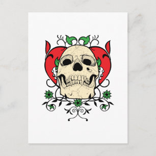 Postal Skull Heart Grunge