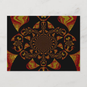 Postal Skull Kaleidoscope Arte Imprimir