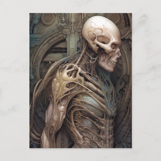 Postal Skull Monster Gothic Horror Art (Anverso)