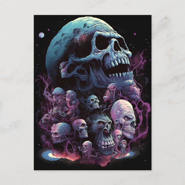 Postal Skull Monsters Horror Art (Anverso)
