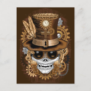 Postal Skull Steampunk Voodoo Retro Machine