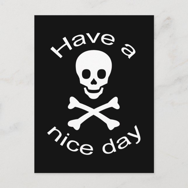 Postal Skull y Crossbone (Anverso)