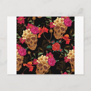 Postal Skulls florales