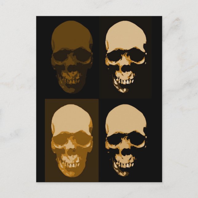 Postal Skulls Pop Art Style (Anverso)