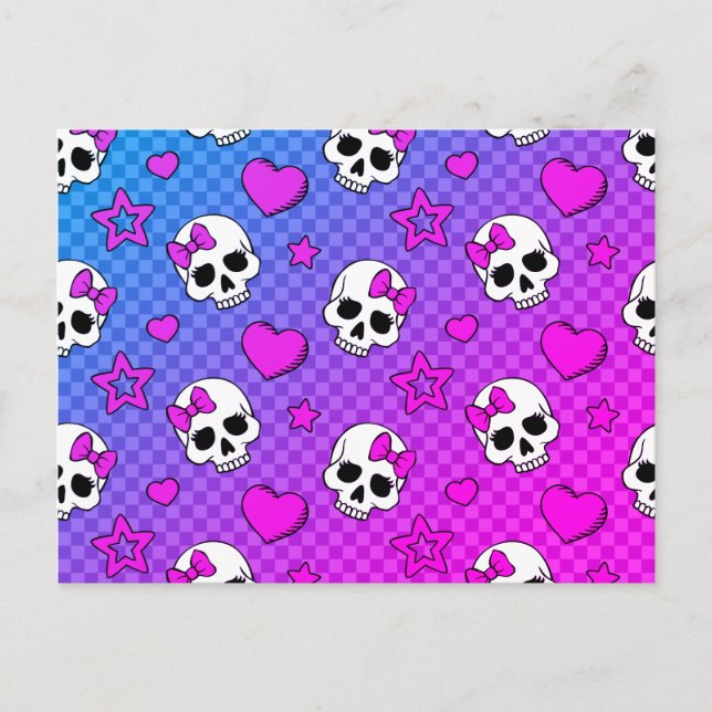 Postal Skully Pop Kawaii (Anverso)