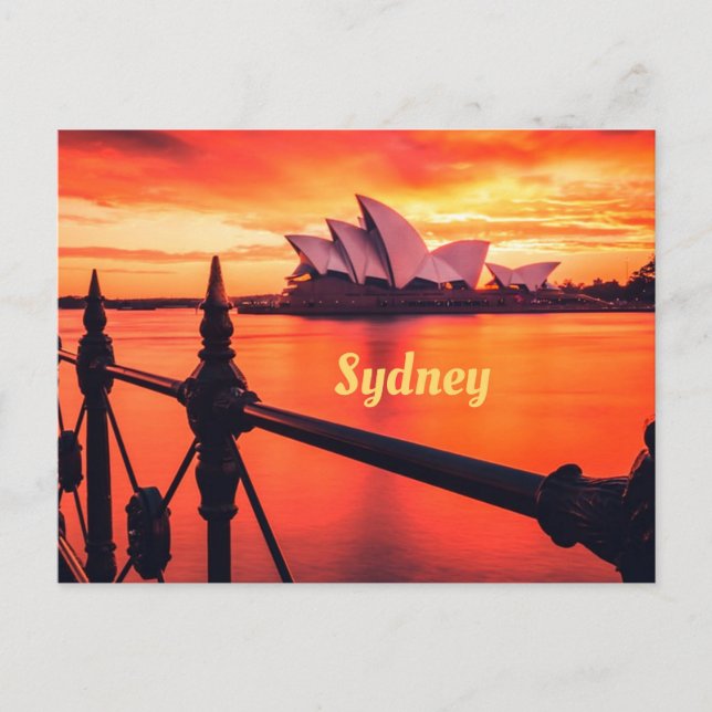 Postal Sky, Naranja de ópera de Australia en Sydney (Anverso)