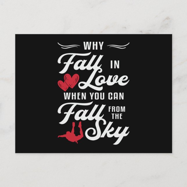 Postal Skydiver Cuando Se Puede Caer Del Skydive Sky (Anverso)