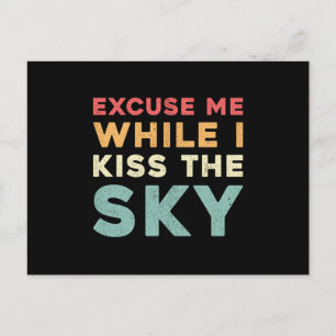 Postal Skydiver Perdone Mientras Beso La Vendimia Del Cie