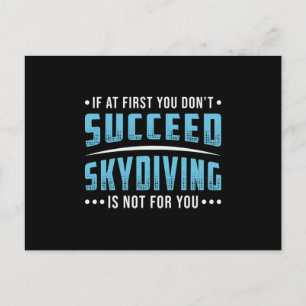 Postal Skydiver Succeed Skydiving Skydive Parachute Funny