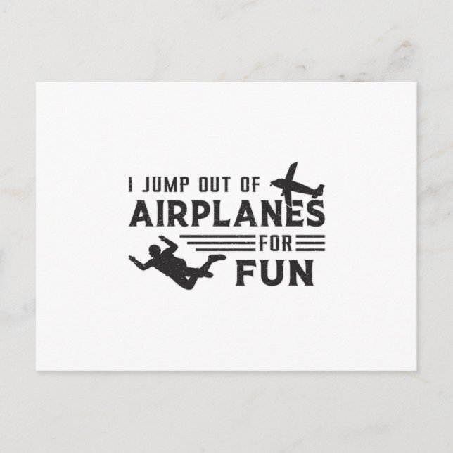 Postal Skydiving Skydive Skydiver Jump Plane Gift Idea (Anverso)