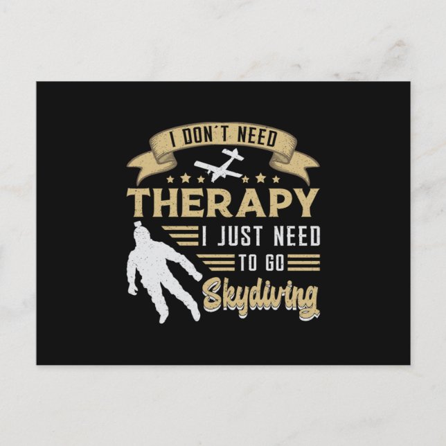 Postal Skydiving Skydiver Therapy Parachuing Gracious Gif (Anverso)