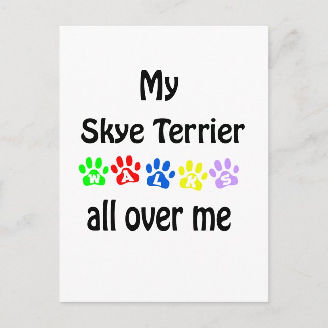 Postal Skye Terrier Walks Design (Anverso)