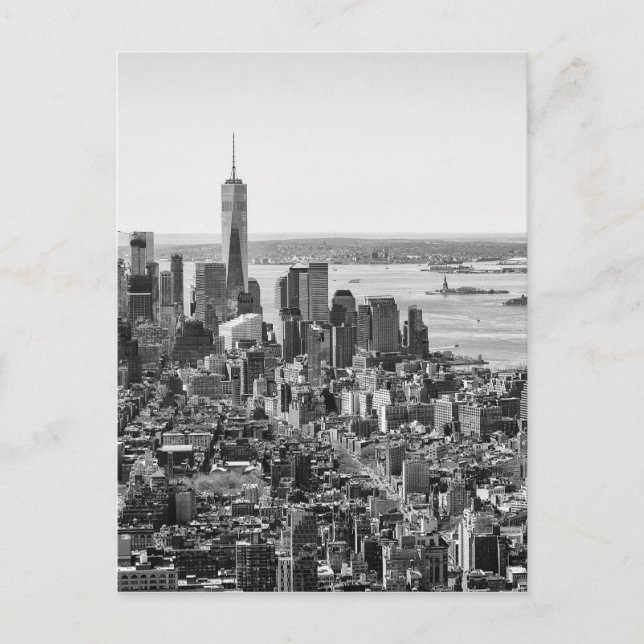Postal Skyline Black White New York (Anverso)