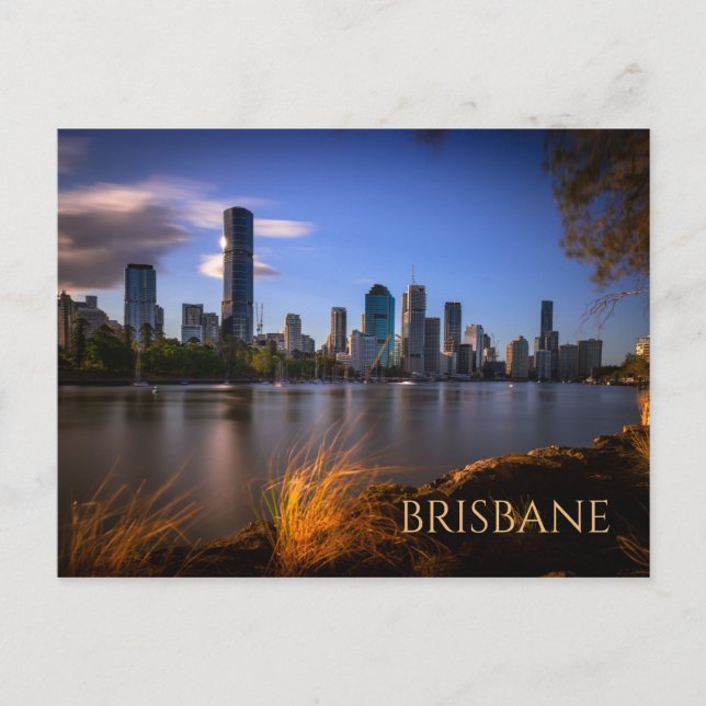 Postal Skyline, Brisbane, río Brisbane, Australia (Anverso)