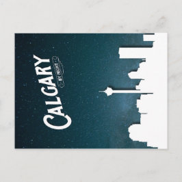 Postal Skyline Calgary por noche - Postcard