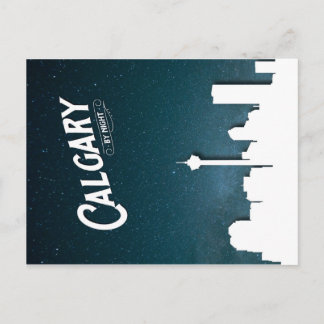 Postal Skyline Calgary por noche - Postcard