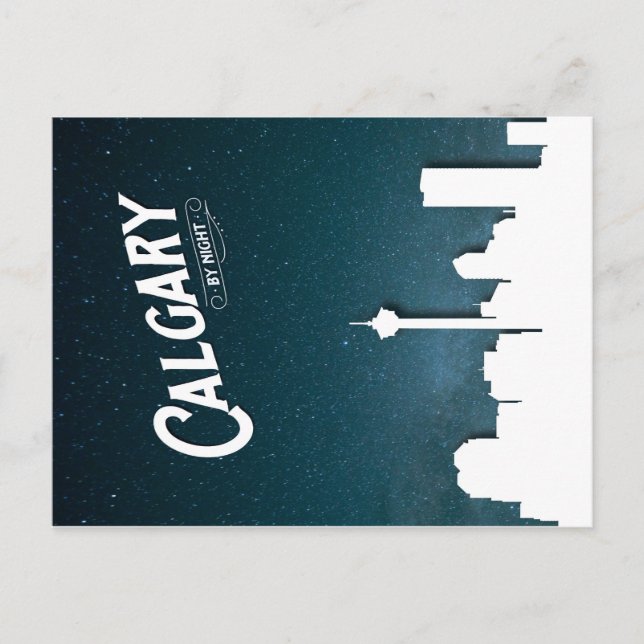 Postal Skyline Calgary por noche - Postcard (Anverso)